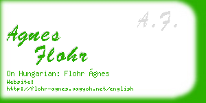 agnes flohr business card