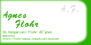 agnes flohr business card